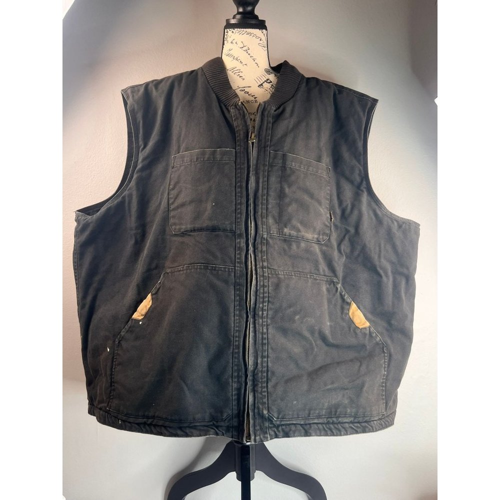 Mens Black Insulated Work Vest 5XL